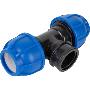 Тройник ПНД Unio ø1"х32х32 мм внутренняя резьба