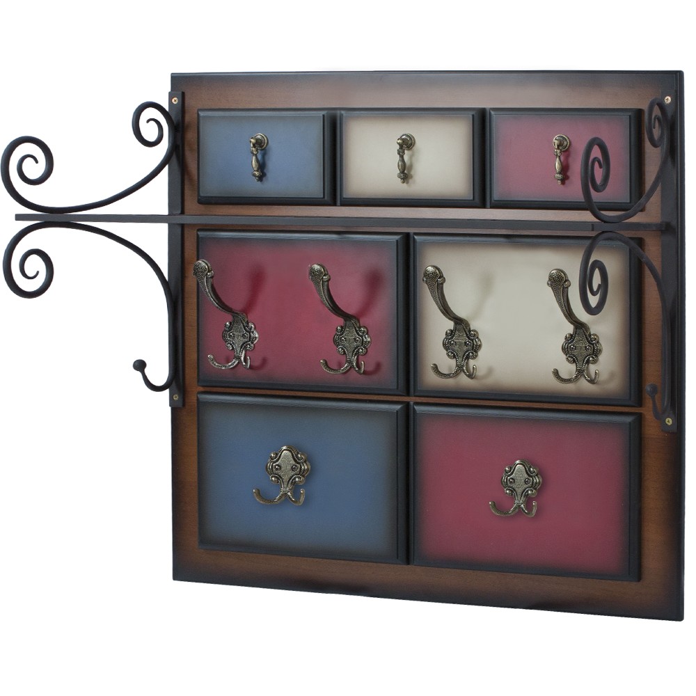 15003 Вешалка настенная Пандора 2 Орех Mix BOGACHO 4627139502128 - Вид №1