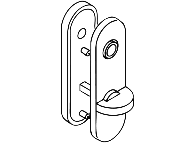 230.23PBRNR Короткая пластина для унитаза (р-техник) HEWI Komponenten | Ersatzteile  - Вид №4