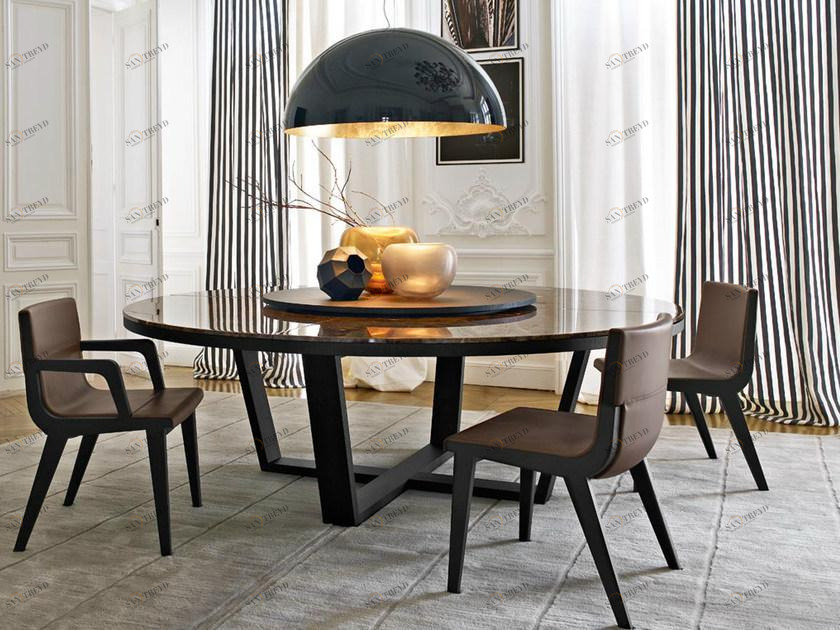 Maxalto Круглый мраморный стол с ленивой сьюзан Xilos sun-id-1395030