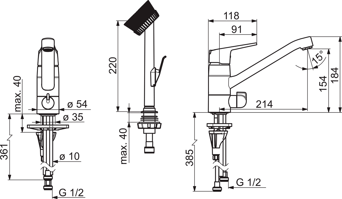 Oras 1829G Смеситель для хозяйственного помещения 1829G Vega Хром  - Вид №1