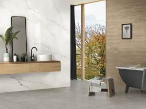 Пол / керамогранит с мраморным эффектом