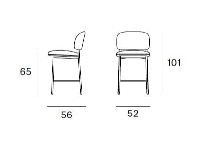 Высокий тканевый стул с подставкой для ног Blasco&Vila RC Metal ARCH-00137343 - Вид №17