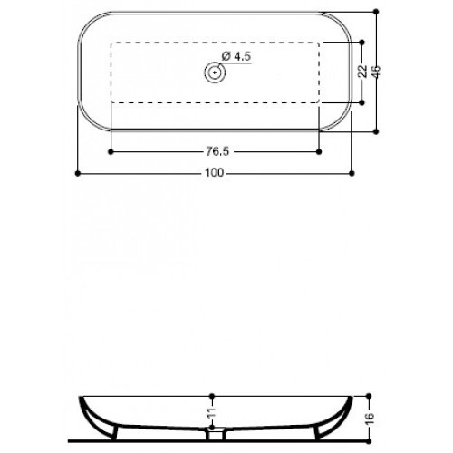 42021 Накладная раковина под столешницу  овальная Santreyd  - Вид №3