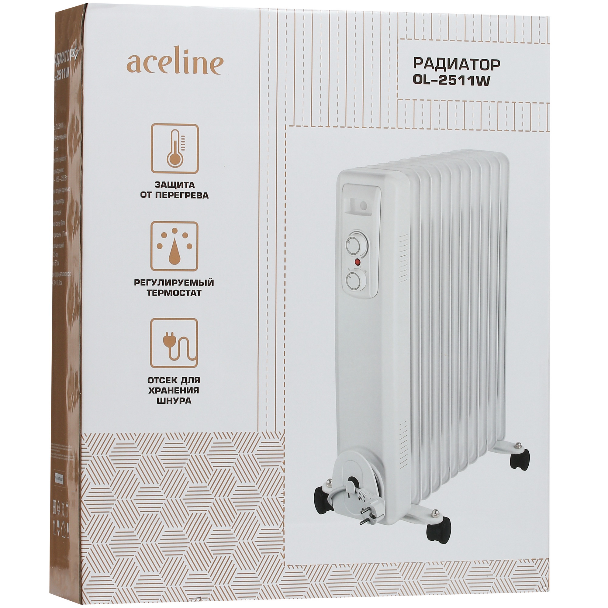 5409033 Масляный обогреватель Aceline OL-2511W белый STDN-0025054 - Вид №9