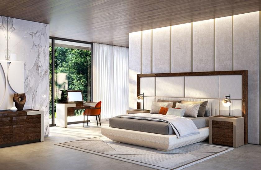 Capital Collection Кожаная кровать King size с высоким изголовьем sun-id-1454039 - Вид №3