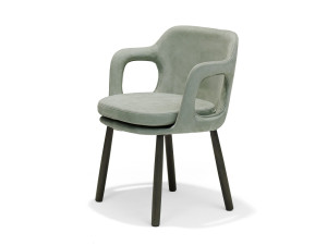 Мягкий тканевый стул с подлокотниками