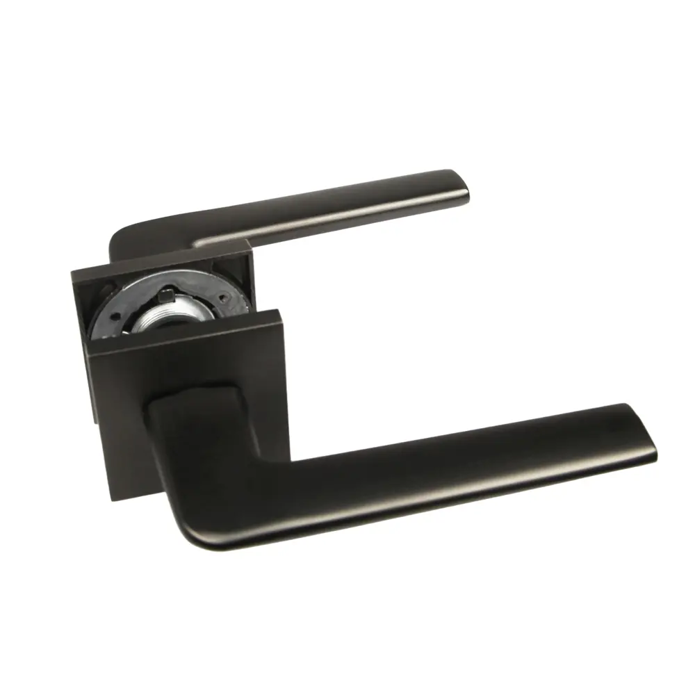 Дверная ручка на розетке KREAFORTA Акация без запирания цвет графит STLM-2162005