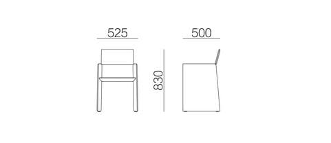 Мягкий стул с подлокотниками HC28 maison FILM ARCH-00082946 - Вид №4