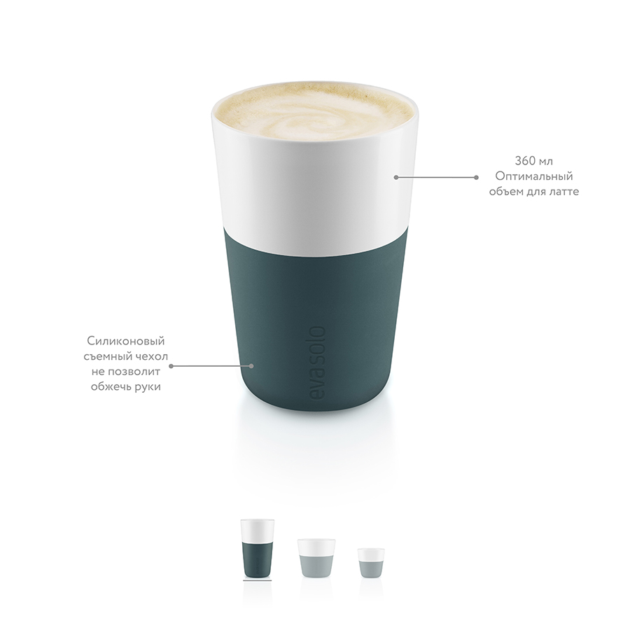 501084 Чашки для латте 2 шт 360 мл бирюзово-синий Eva Solo  - Вид №4