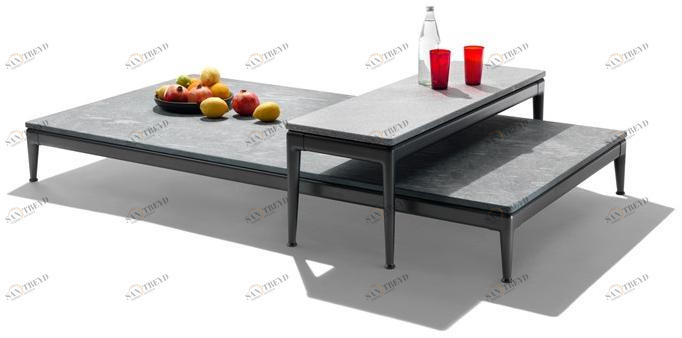 Flexform Прямоугольный столик для сада из камня Pico outdoor sun-id-1451900