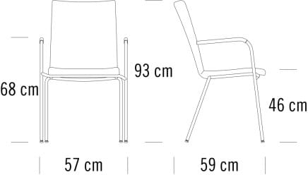 Мягкий штабелируемый стул с подлокотниками THONET S 160 ARCH-00063619 - Вид №1