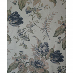 81961470 Тюль «Цветы» вуаль 280 см цвет синий