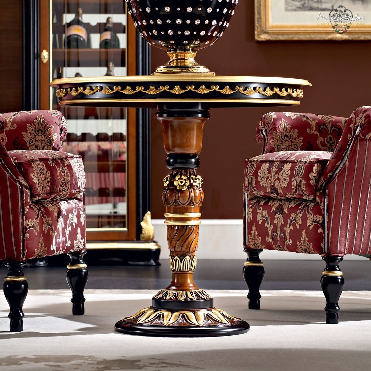 Круглый деревянный стол для гостиной Modenese Luxury Interiors Bella Vita ARCH-00140304 - Вид №1