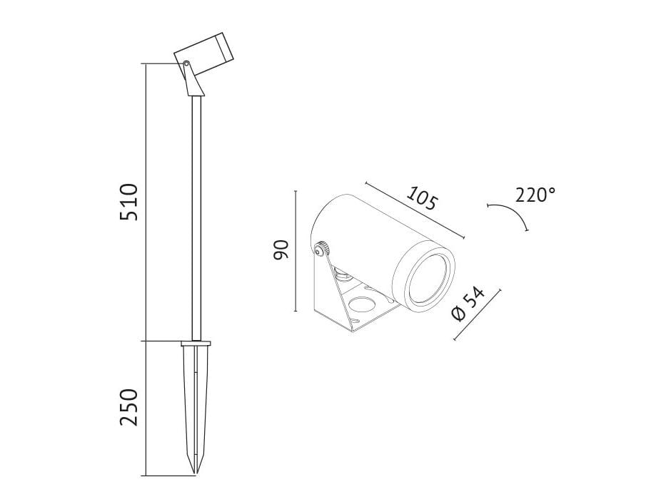 Анодированный алюминиевый светодиодный напольный прожектор A.L.S DXS ARCH-00128610 - Вид №12