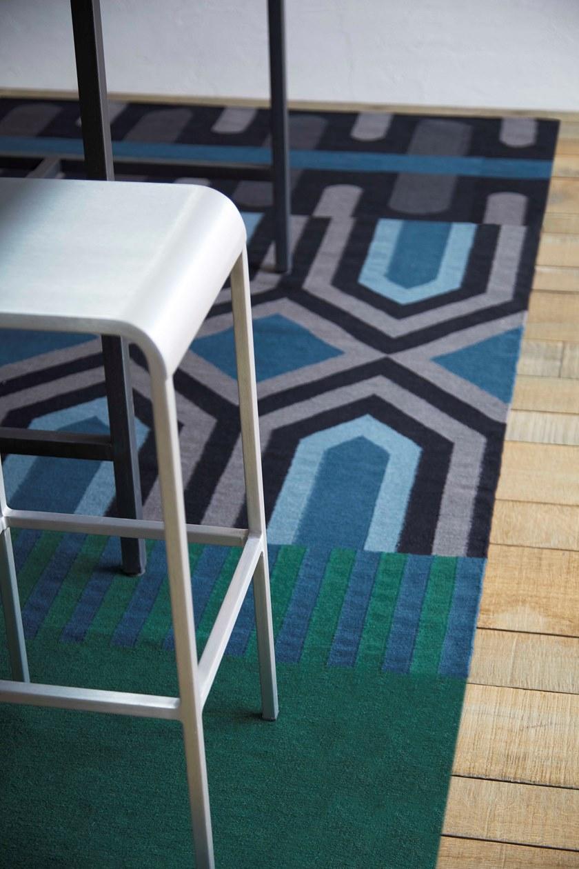 GAN Прямоугольный шерстяной коврик с геометрическими мотивами Ndebele sun-id-1438024 - Вид №5