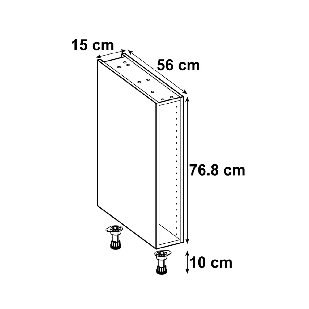 Каркас напольный Delinia ID 15x76.8x56 см, ЛДСП, цвет белый STLM-2142445 - Вид №1