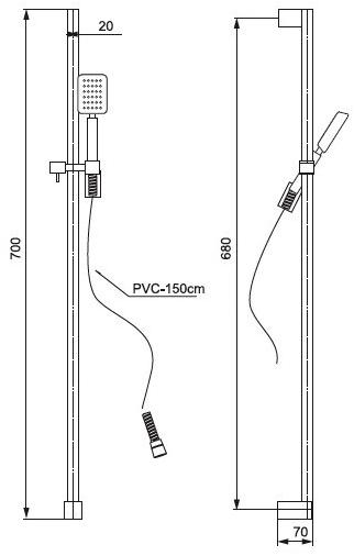 Paini Genova GNCR121 душевой гарнитур - Вид №1