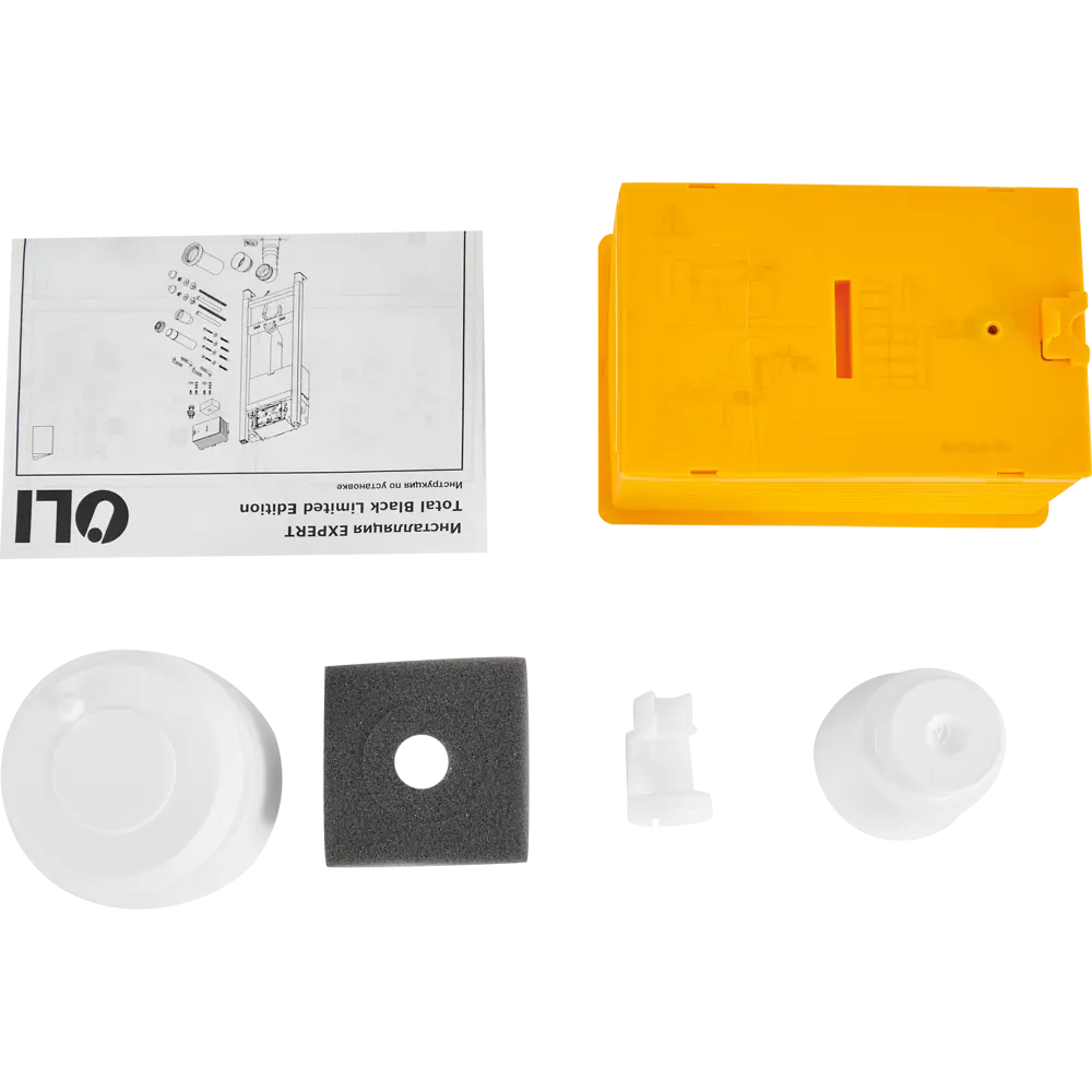 Инсталляция Oli Expert Black 40 см для подвесного унитаза с кнопкой цвет хром STLM-2125928 - Вид №6