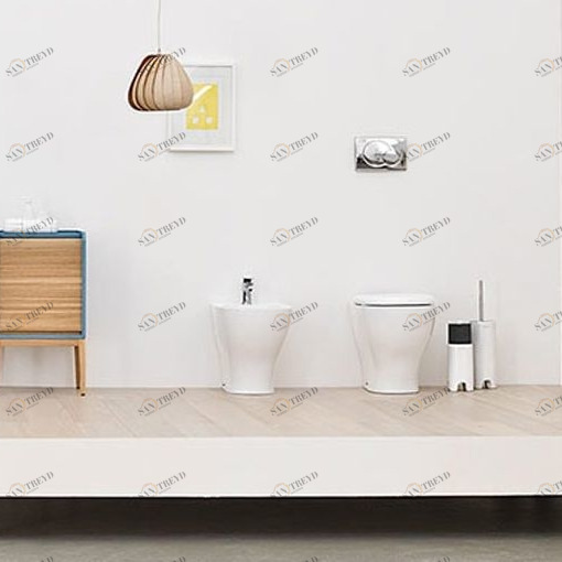 TEV001 Приставной унитаз напольный Белый ArtCeram TEN Италия