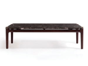 Прямоугольный журнальный столик из мрамора и дерева