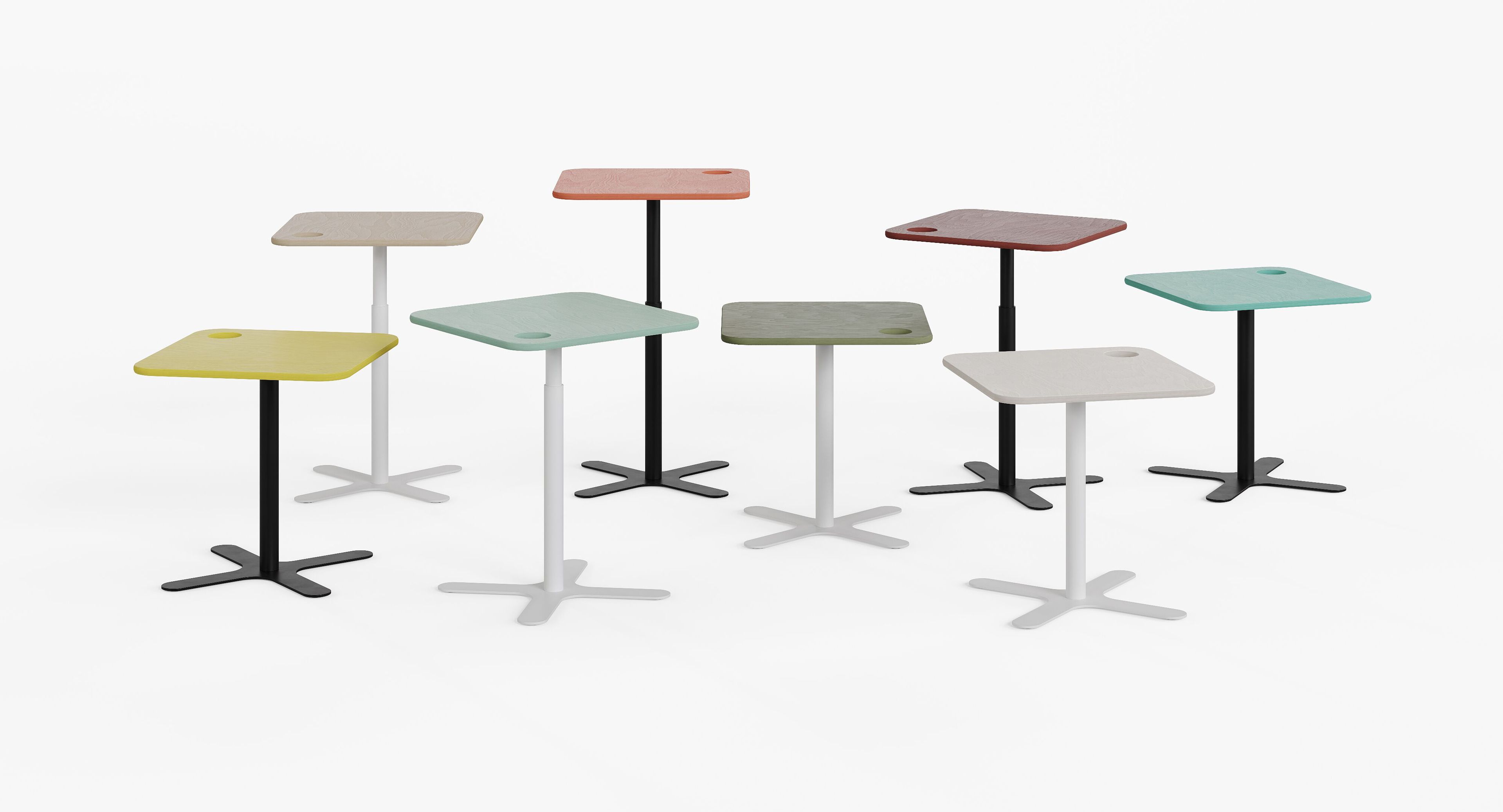 Регулируемый по высоте журнальный столик со спицами RENZ SHOWTIME ARCH-00136471 - Вид №1