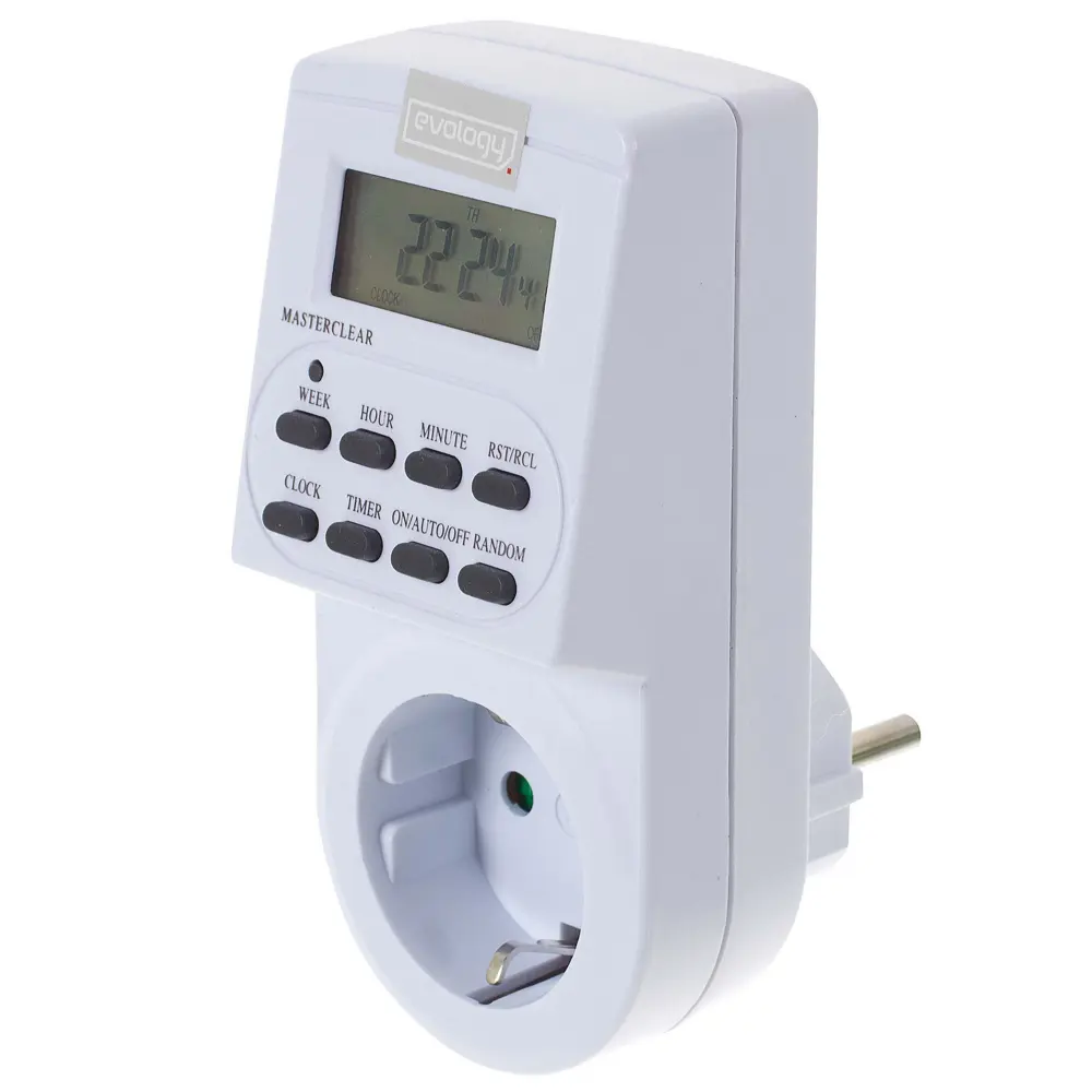 Таймер электронный Evology, TGE-2, LCD дисплей, цвет белый STLM-2131728