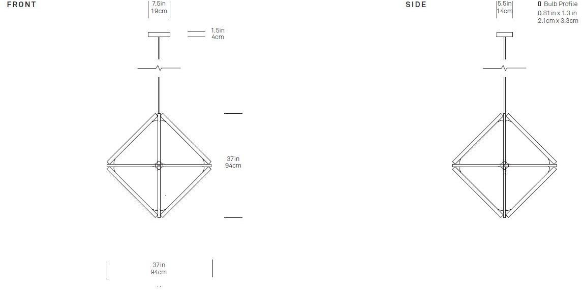 Stickbulb Led подвесной светильник из дерева Diamond sun-id-1431586 - Вид №5