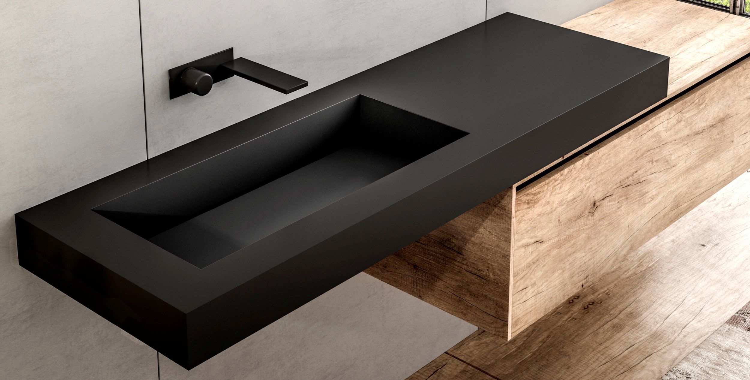 Подвесной умывальник HPL Mobilcrab столешницы ARCH-00010032