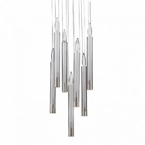 Светильник подвесной 120х32 см хром Delight Collection P68094-7 DELIGHT COLLECTION ДИЗАЙНЕРСКИЕ 00-3882362 Прозрачный;хром