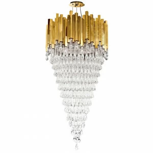 Люстра стеклянная180х86 см золотая Trump KM0988P-26 DELIGHT COLLECTION ДИЗАЙНЕРСКИЕ 00-3883113 Золото;прозрачный