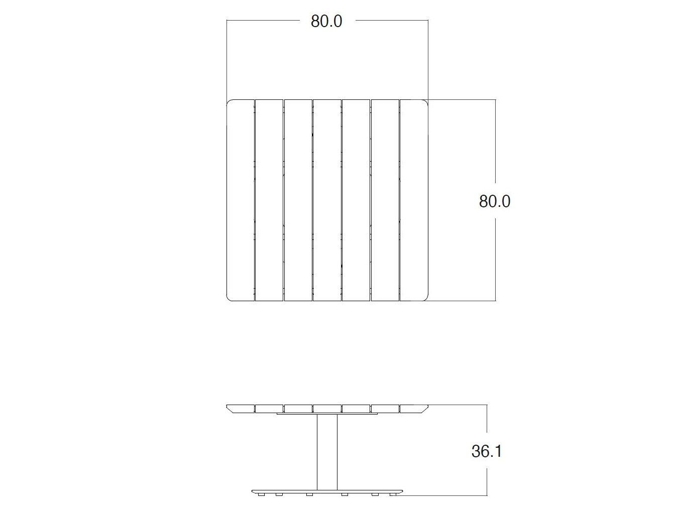 ТИК квадратный низкий садовый столик TRIBÙ T-Table ARCH-00114119 - Вид №3