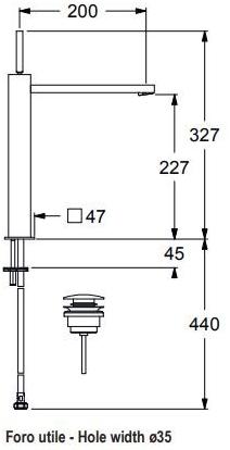 GUGLIELMI Смеситель для раковины на столешницу, одно отверстие G&g Fbgg72507, fbgg72504 - Вид №7