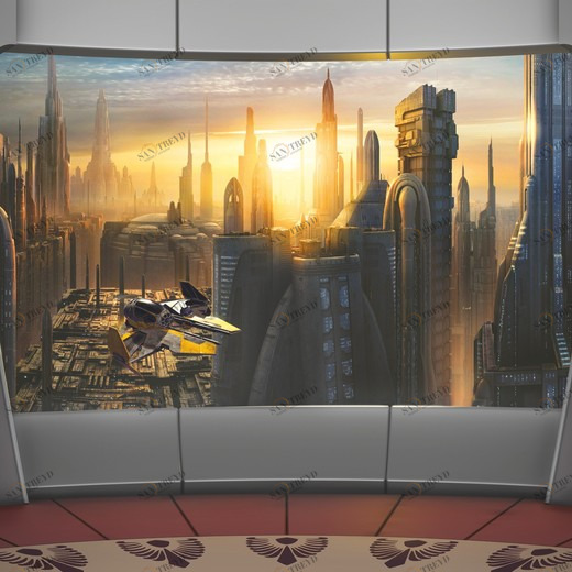 8-483-STAR-WARS-Coruscant-View Фотообои Komar Disney 2.54х3.68 м 8483STARWARSCORUSCANTVIEW