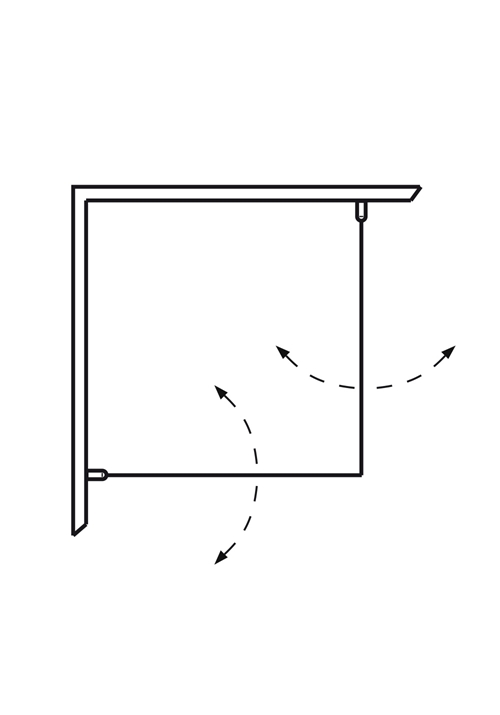 1450411 Igloo Pro Corner Двойное Прозрачное Стекло 90X90 Hafa Прозрачный  - Вид №2