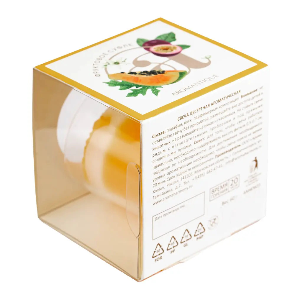 Santreyd Ароматическая свеча «Фруктовое суфле» в стеклянном стакане 82619232 STLM-0031887 - Вид №4