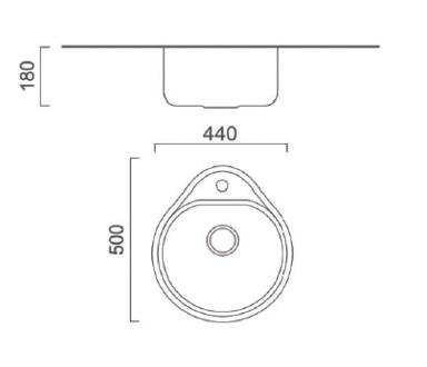 HBS4450 Кухонная мойка , матовая сталь Haiba  - Вид №2