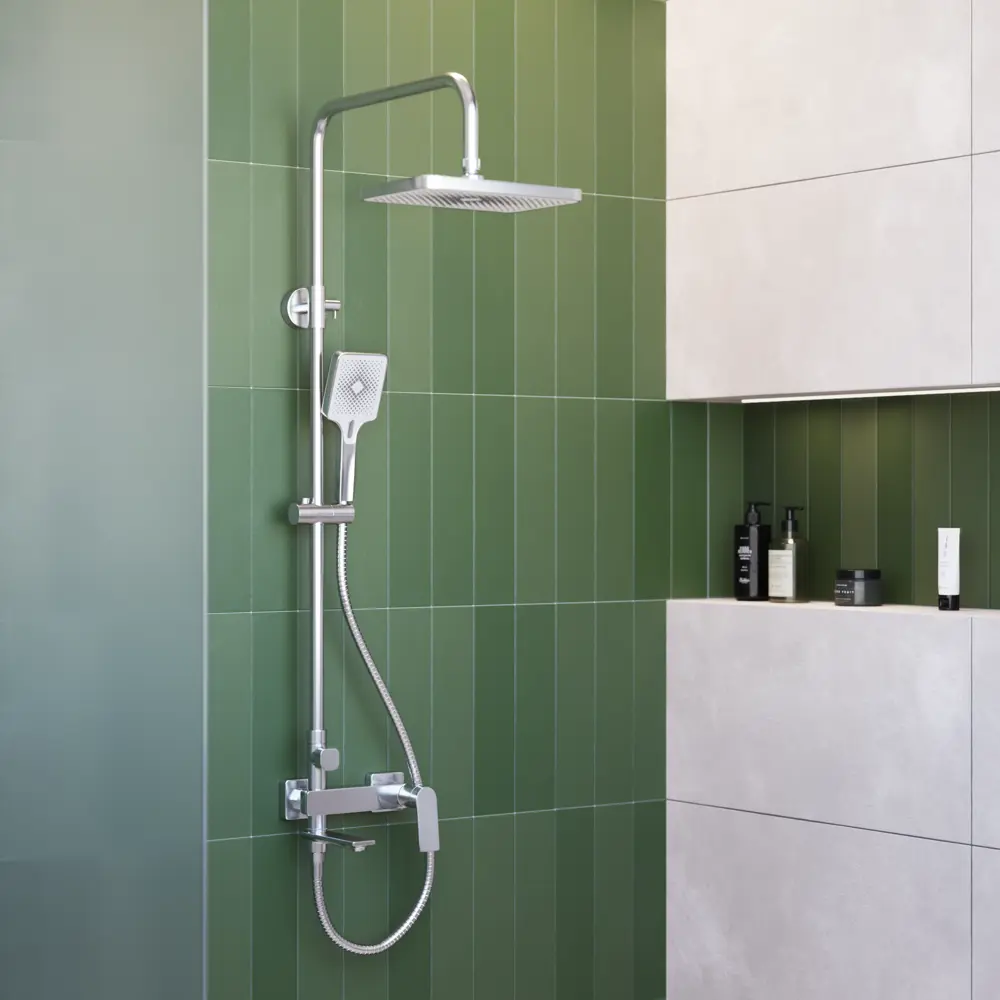 Душевая система Osgard Endi с верхней лейкой и гибким шлангом 89392846 STLM-1574446