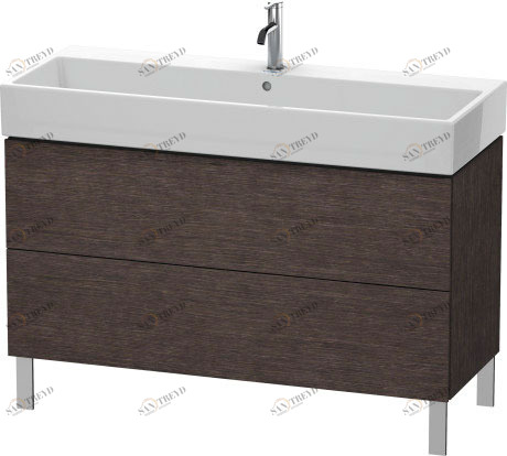 LC677907272 Тумбочка напольная L-Cube #LC6779 1184 x 459 мм Дуб брашированный, натуральный шпон Duravit
