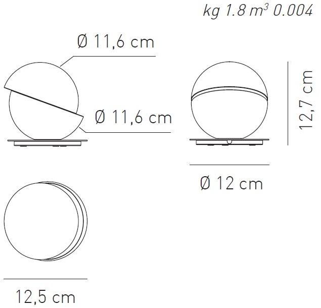 AXOLIGHT Настольная лампа из дутого стекла Aibu Ltaibuxxbcbcg9l - Вид №4