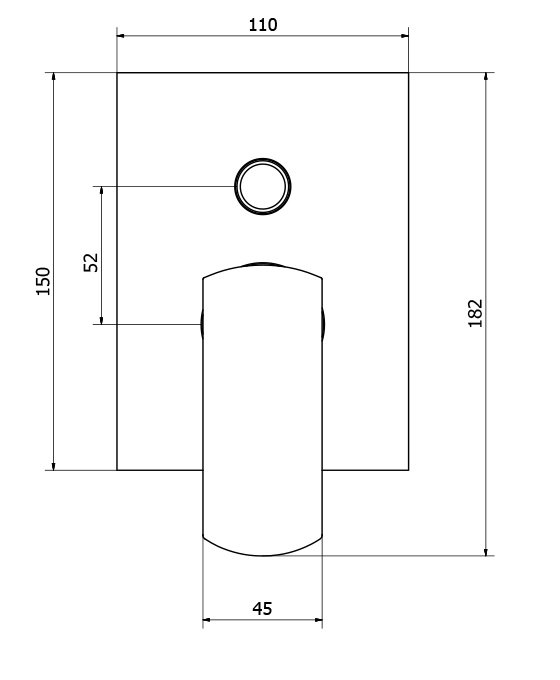 Встраиваемый однорычажный смеситель для душа Cezares FLORIAN-VDIM-01 - Вид №1