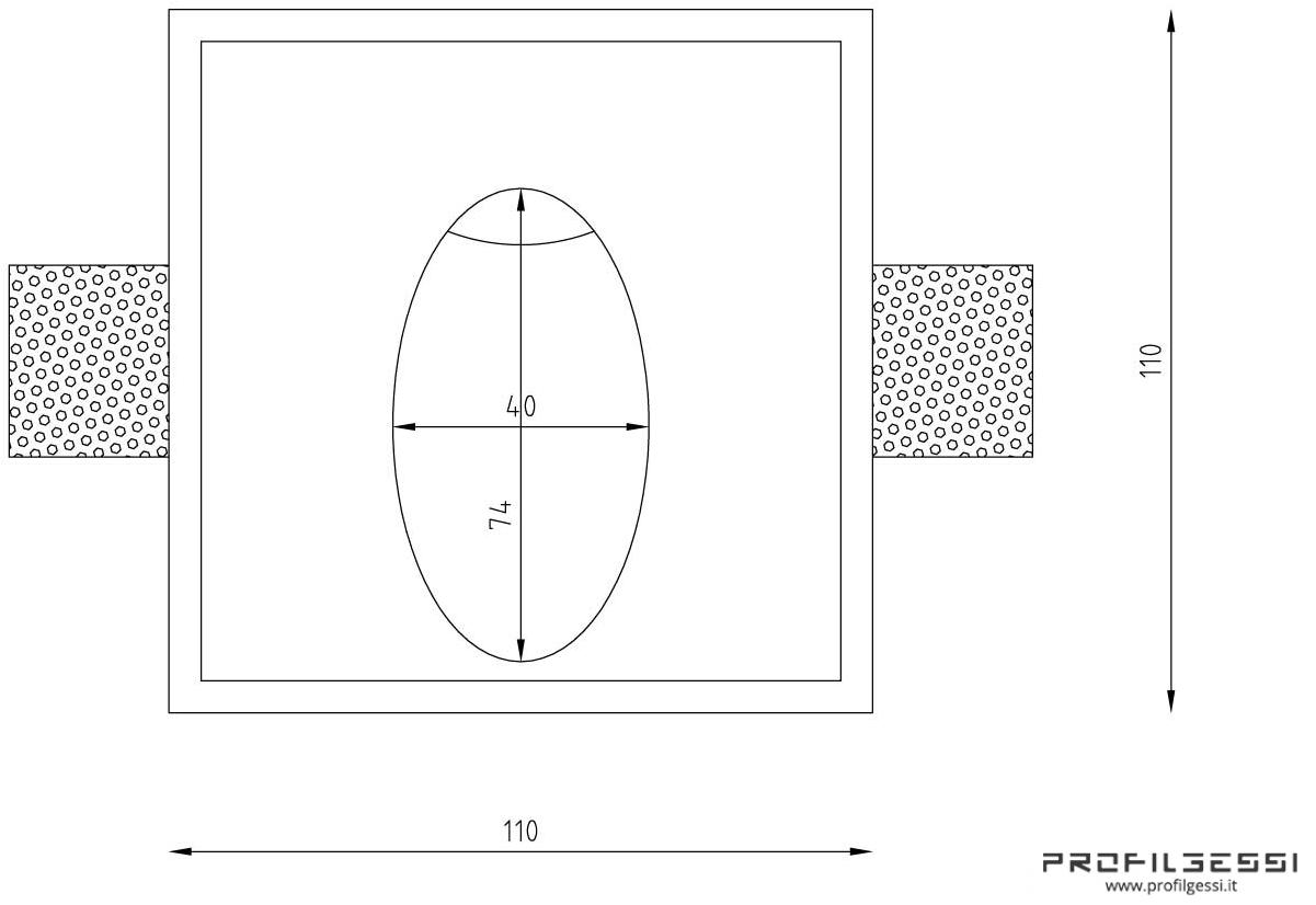 Profilgessi Встраиваемый держатель точечного светильника из гипса Illuminazione sun-id-1389032 - Вид №5