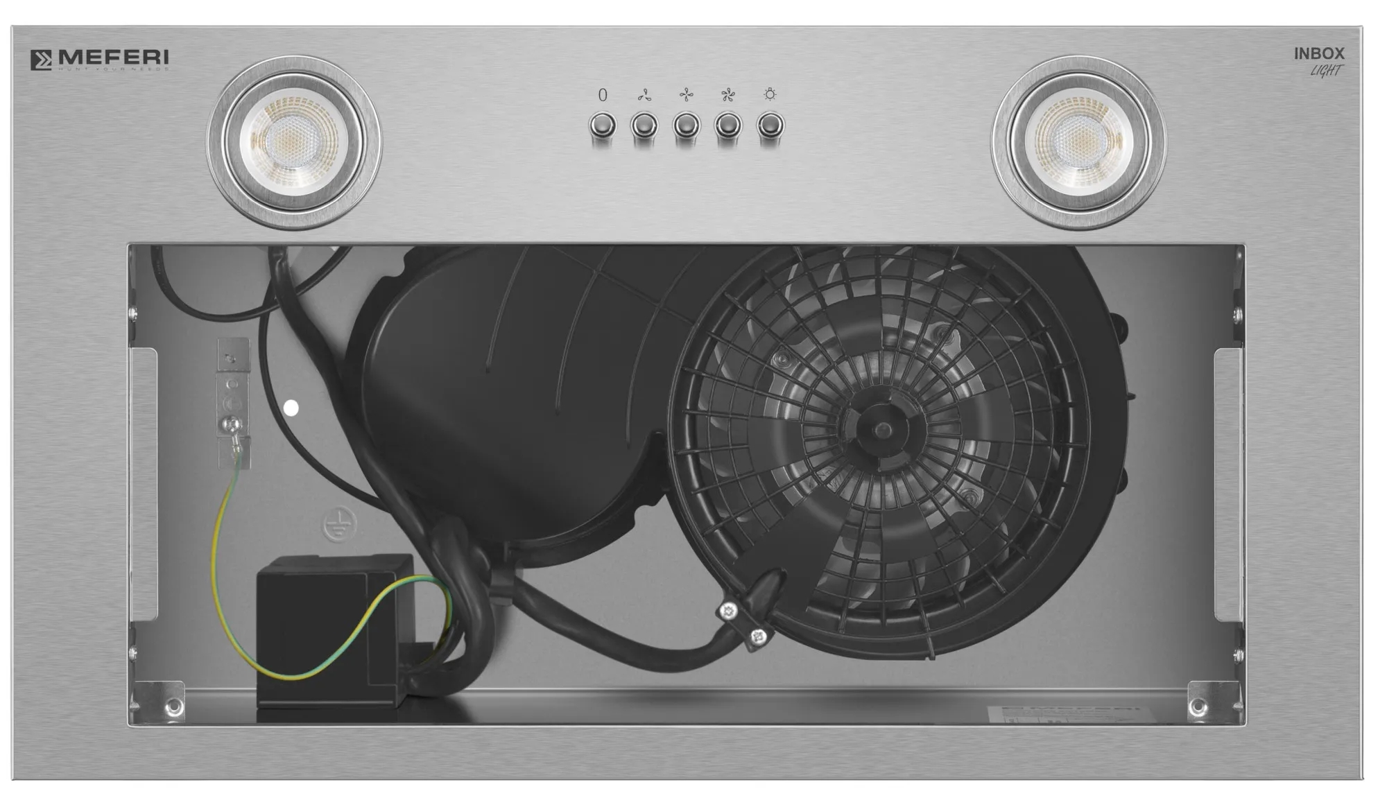 9168691 Вытяжка полновстраиваемая Meferi INBOX52IX LIGHT серый STDN-0033340 - Вид №5