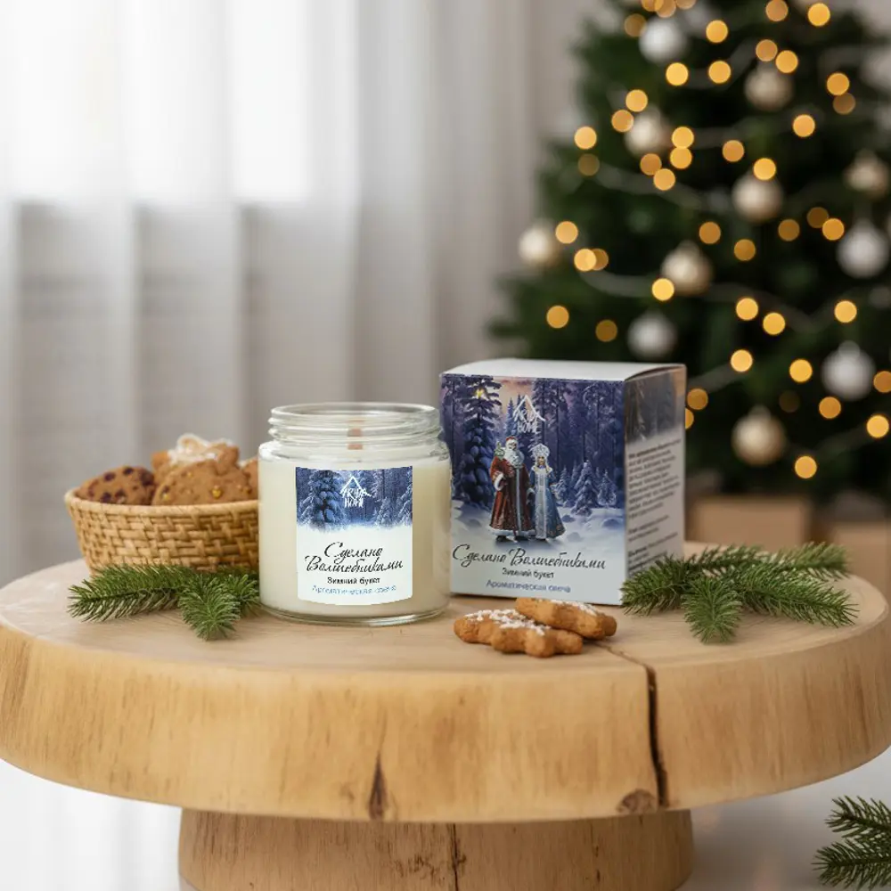 Ароматическая свеча Arida Home Зимний букет 6.8 см цвет разноцветный STLM-2093599