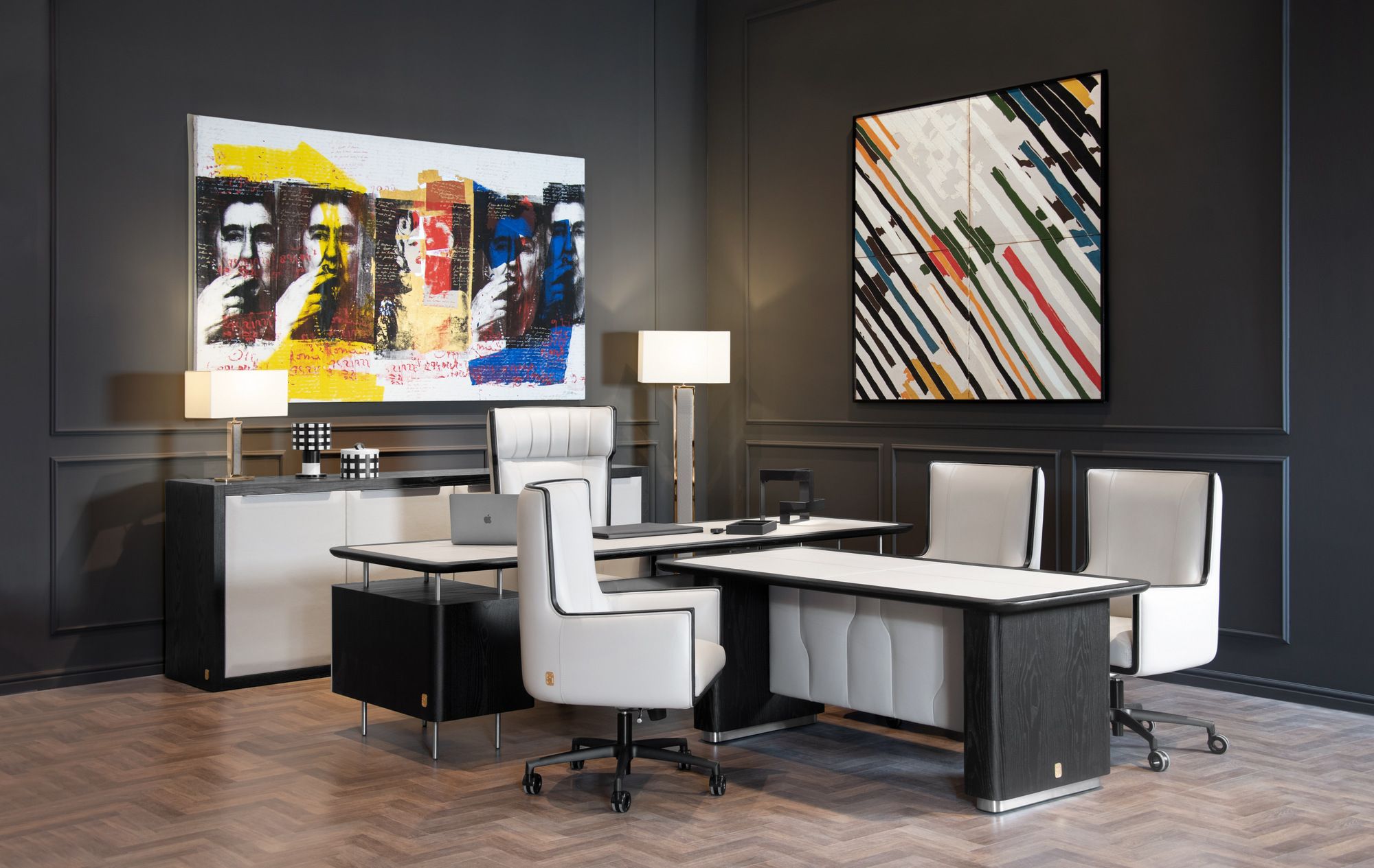 Кожаное вращающееся офисное кресло с 5 спицами Formitalia Nixon ARCH-00120860 - Вид №2