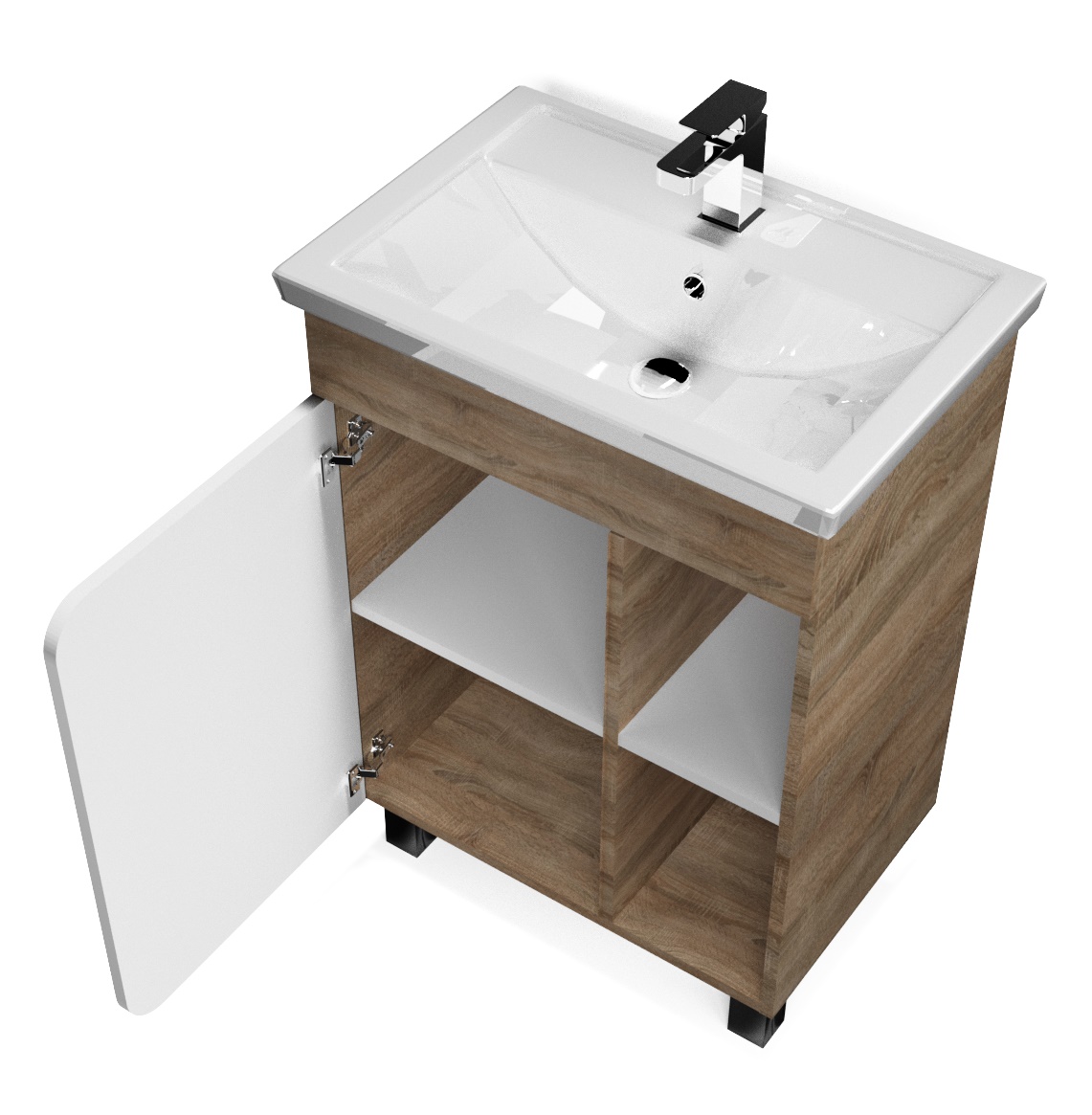 У76062 Тумба Nuvo 60Н 1д. Дуб Сонома 1 Marka NUVO 