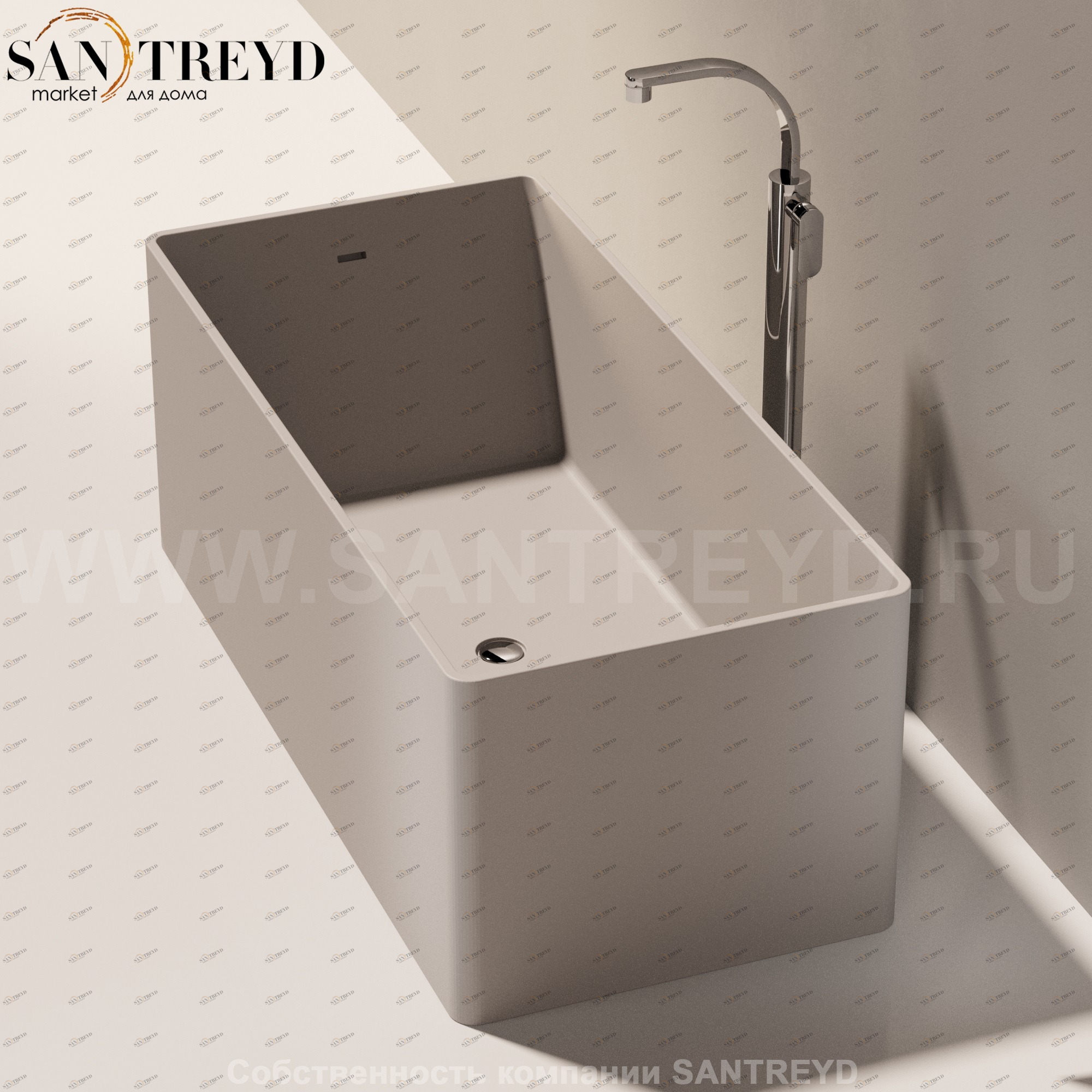 Flaminia WASH Ванна свободностоящая 150 см серая MW150.1019 Ceramica Flaminia MW1501019