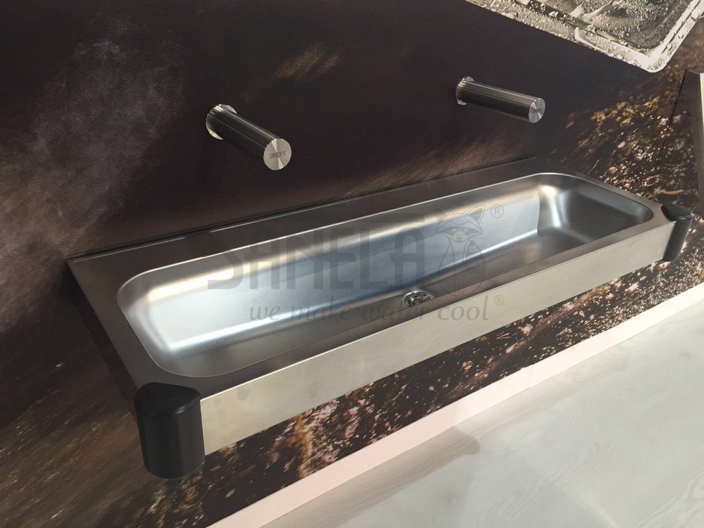 03435 Автоматический настенный нержавеющий смеситель для подачи холодной и теплой воды, 6 В SANELA  - Вид №1