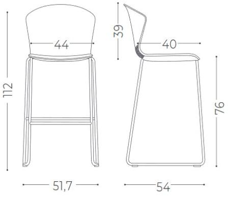 ACTIU Табурет-санки со спинкой Whass sun-id-1479764 - Вид №4