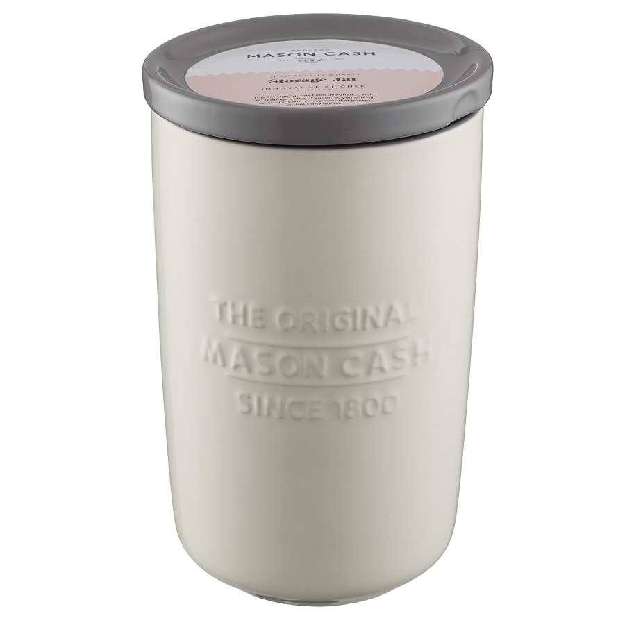 Банка с крышкой 16 см серая Innovative Kitchen MASON CASH  00-3871155 Серый  - Вид №9